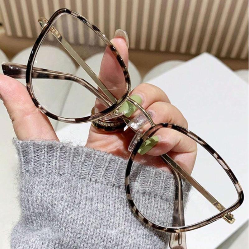 Y2k Cold Tea Colored Cat Eye Glasses For Women Clear Glasses Accessories Blue Light Glasses Accessories For Women