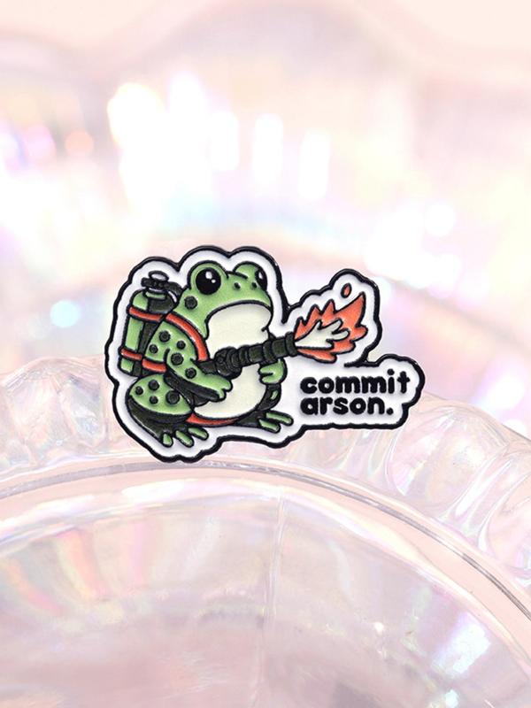 Cute Cartoon Frog Design Brooch, Fashion Alloy Badge for Daily Clothing Decor, Trendy All-match & Exquisite Brooch for Birthday Gift