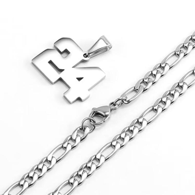 New Men's Athlete Stainless Steel Sports Number Necklace Baseball Basketball Football Team Inspired Jewelry Men's Athlete