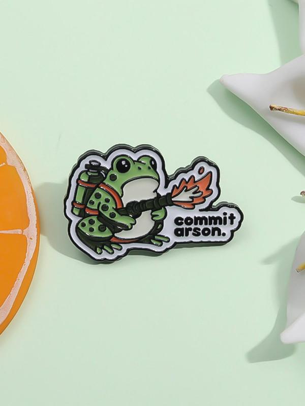 Cute Cartoon Frog Design Brooch, Fashion Alloy Badge for Daily Clothing Decor, Trendy All-match & Exquisite Brooch for Birthday Gift