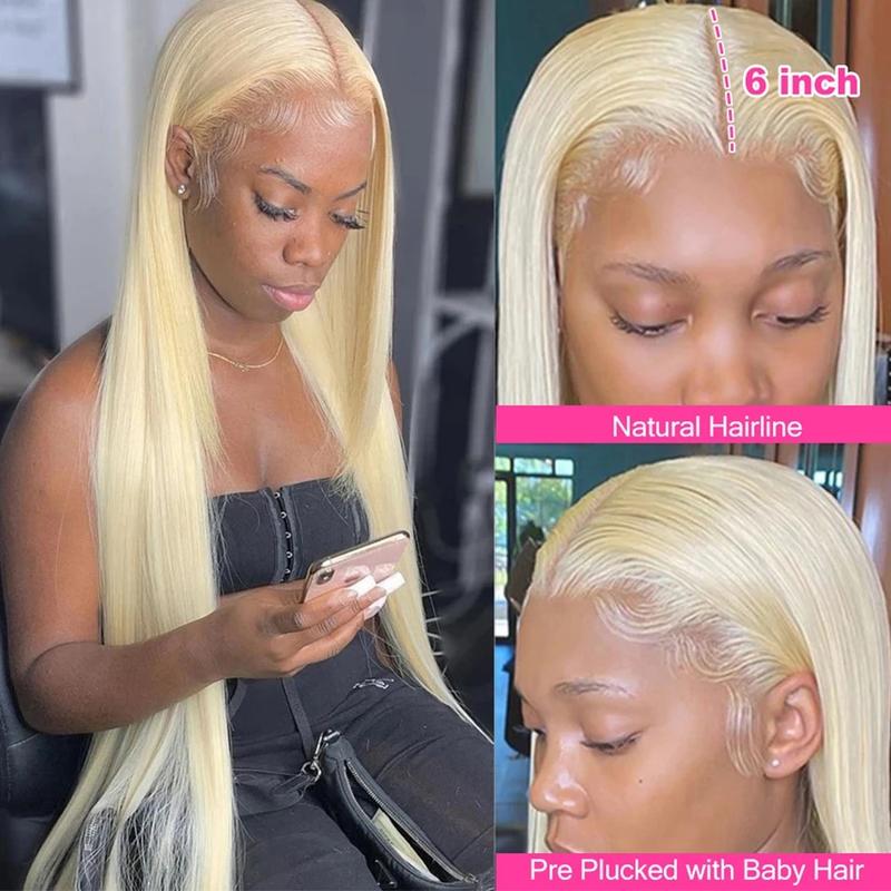 250% Density Blonde 613 13X6 HD Lace Frontal Wigs Pre plucked Lace Front Human Hair Wigs For Women 613 13X4 Straight Human Hair Wigs Can Be Dyed