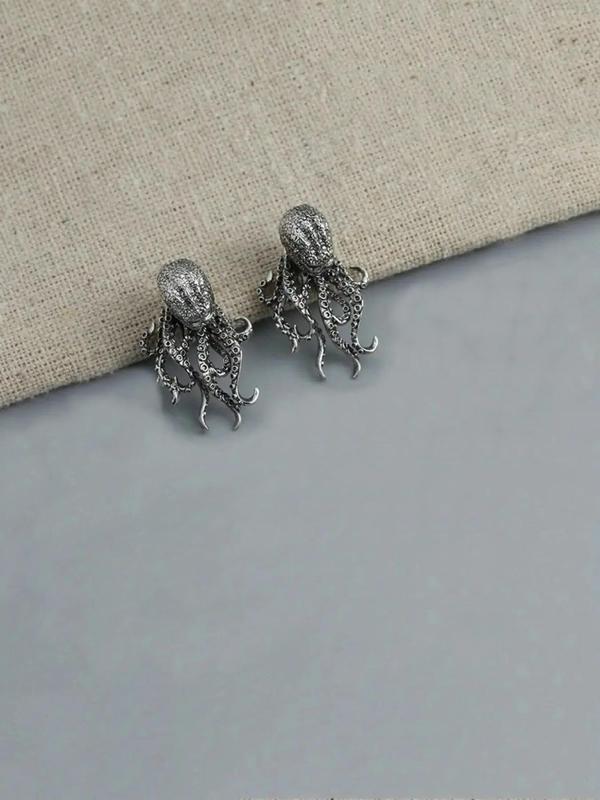 Octopus Design Earrings (1 Pair), Punk Style Dangle Earrings, Fashion Jewelry for Party, Daily Clothing Decor, Trendy All-match & Exquisite Jewelry for Birthday Gift