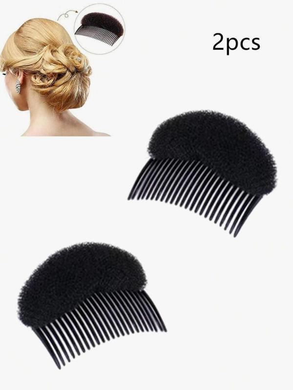 2pcs Minimalist Bump Up Hair Cushion Pads, Inserted Hair Comb Clips, Fashion Hair Salon Tools for Women, Fashion Hair Styler Tool