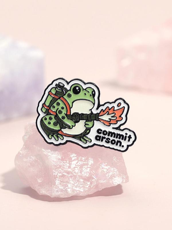 Cute Cartoon Frog Design Brooch, Fashion Alloy Badge for Daily Clothing Decor, Trendy All-match & Exquisite Brooch for Birthday Gift