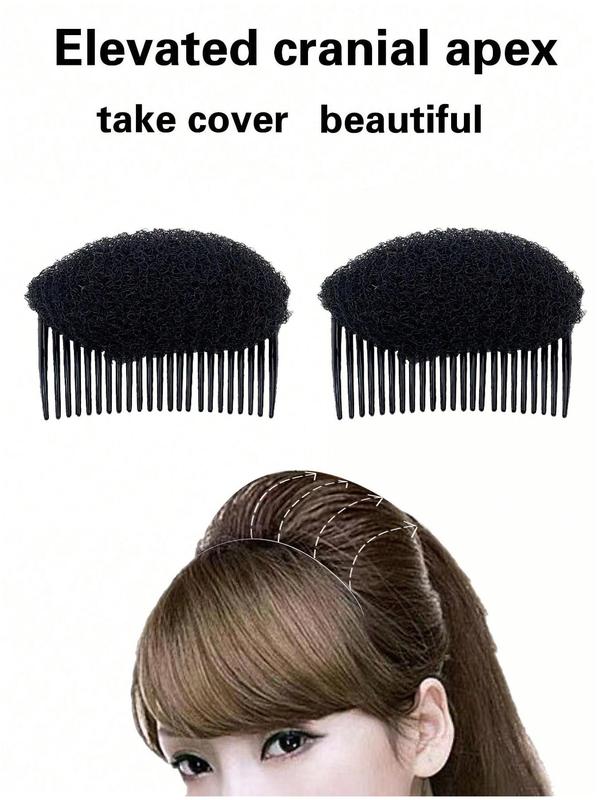 2pcs Minimalist Bump Up Hair Cushion Pads, Inserted Hair Comb Clips, Fashion Hair Salon Tools for Women, Fashion Hair Styler Tool