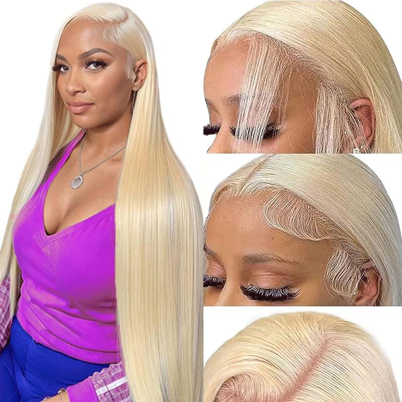 250% Density Blonde 613 13X6 HD Lace Frontal Wigs Pre plucked Lace Front Human Hair Wigs For Women 613 13X4 Straight Human Hair Wigs Can Be Dyed