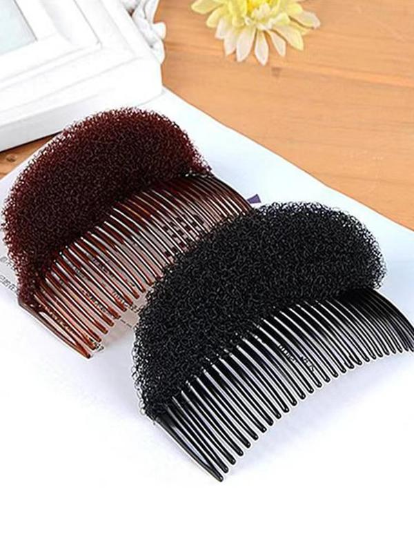 2pcs Minimalist Bump Up Hair Cushion Pads, Inserted Hair Comb Clips, Fashion Hair Salon Tools for Women, Fashion Hair Styler Tool