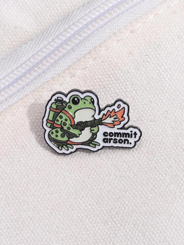 Cute Cartoon Frog Design Brooch, Fashion Alloy Badge for Daily Clothing Decor, Trendy All-match & Exquisite Brooch for Birthday Gift