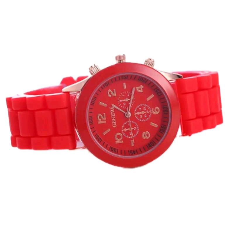 Candy Color Quartz Watch Triple Dial Round Silicone Sports Elegant Casual Wrist Watch For Women, Men, Teen Boys and Girls Variety of  Bright Luminous Colors, It has a Pointer and is Mechanical ( not self-winding) with A Non-Rechargeable Battery Casual