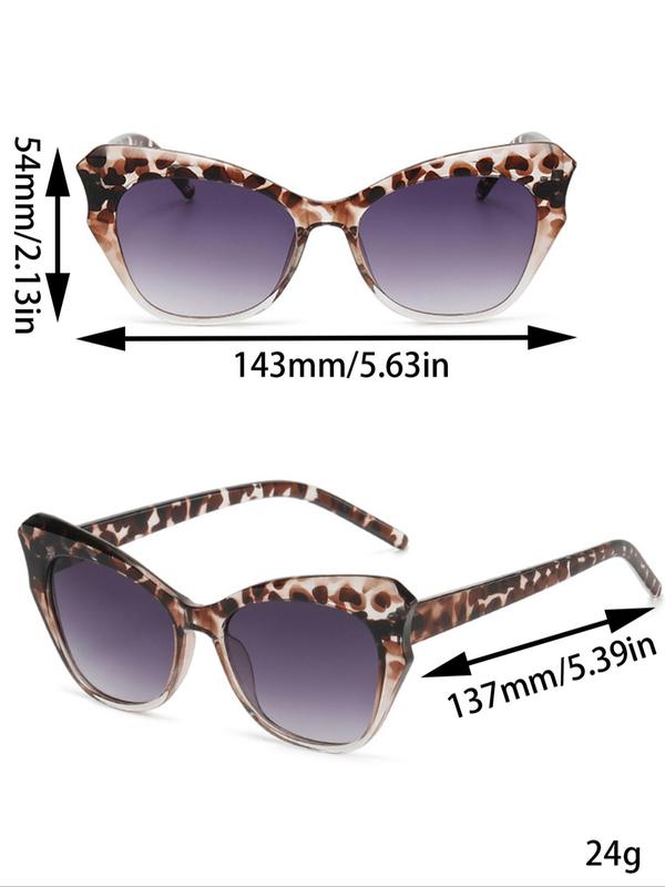 Vintage Cat Eye Frame Sunglasses for Everyday Use (1 Pair), Trendy Y2k Candy Zebra Stripe Color Sunglasses for Women & Men, Fashion Accessories for Outdoor Activities