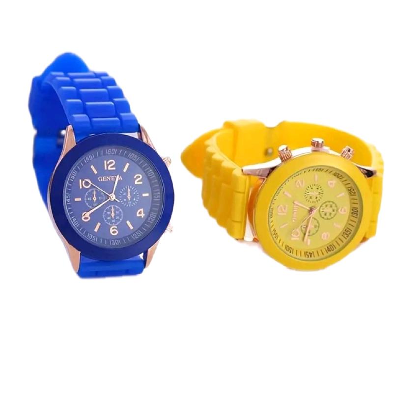 Candy Color Quartz Watch Triple Dial Round Silicone Sports Elegant Casual Wrist Watch For Women, Men, Teen Boys and Girls Variety of  Bright Luminous Colors, It has a Pointer and is Mechanical ( not self-winding) with A Non-Rechargeable Battery Casual