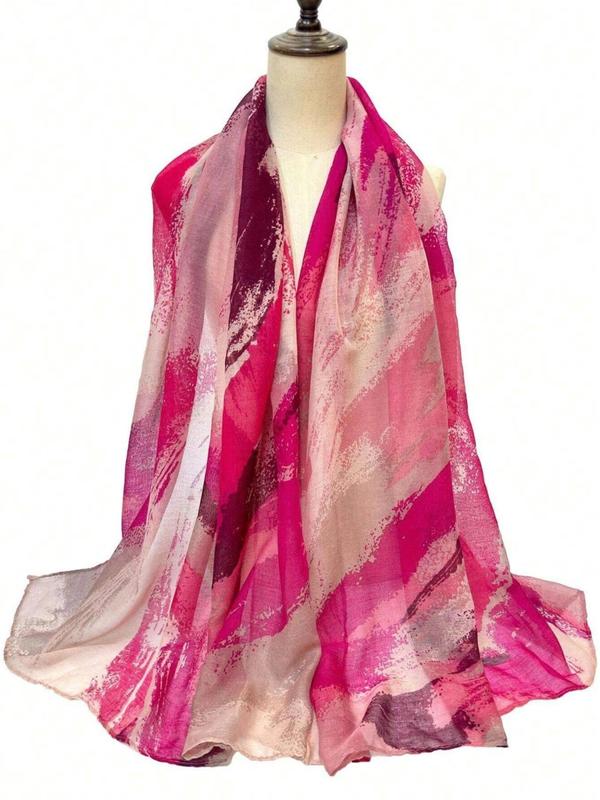 Women's Tie Dye Print Scarf, Boho Style Soft Breathable Shawl for Daily Wear, Fashion Accessories for Women & Girls