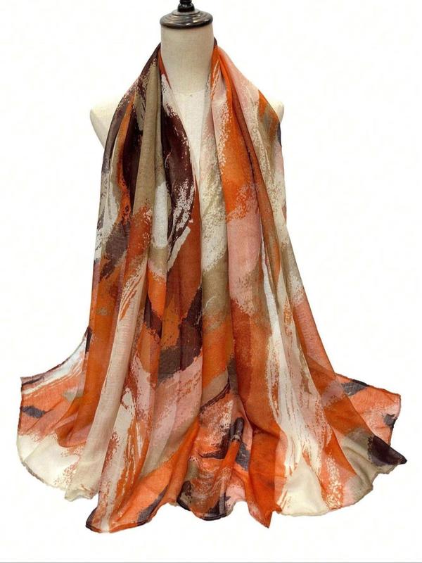 Women's Tie Dye Print Scarf, Boho Style Soft Breathable Shawl for Daily Wear, Fashion Accessories for Women & Girls