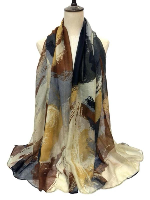 Women's Tie Dye Print Scarf, Boho Style Soft Breathable Shawl for Daily Wear, Fashion Accessories for Women & Girls