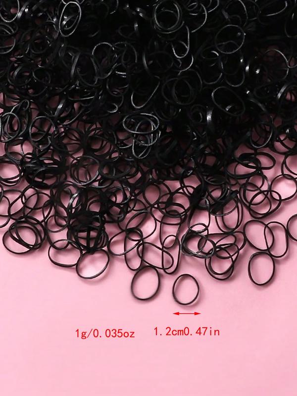 Solid Color Disposable Hair Ties, 1000pcs High Stretch Hair Ties, Hair Accessories for Women & Girls, Minimalist Headwear Suitable for Thick Hair