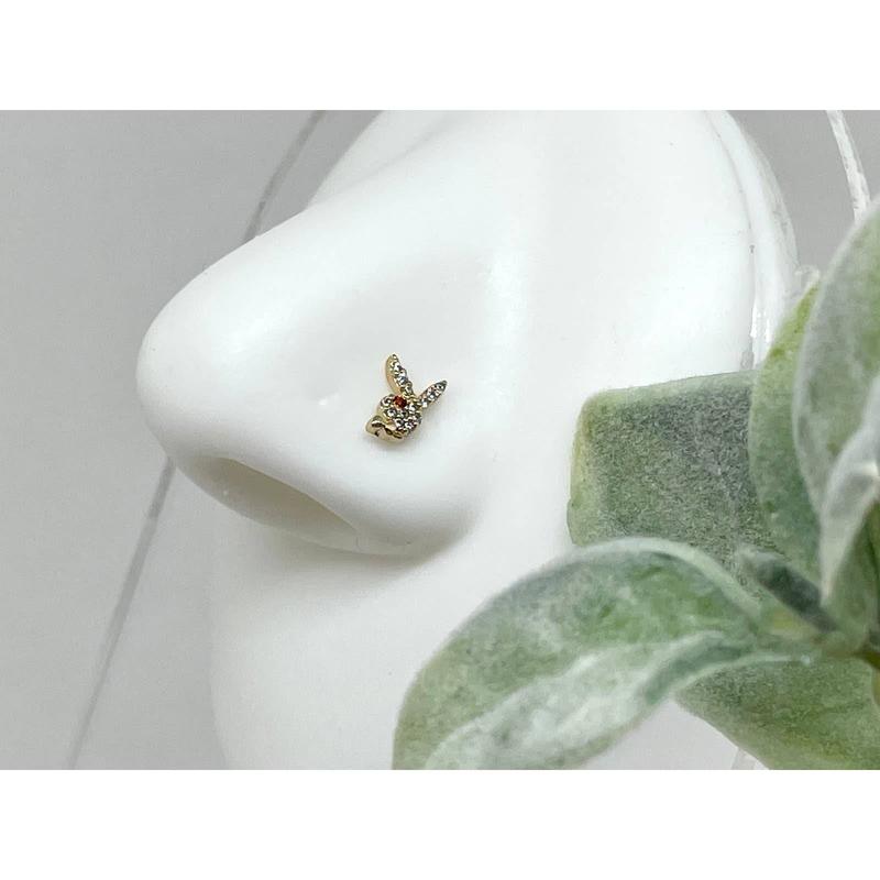 Bunny Nose Ring - CZ Nose Stud