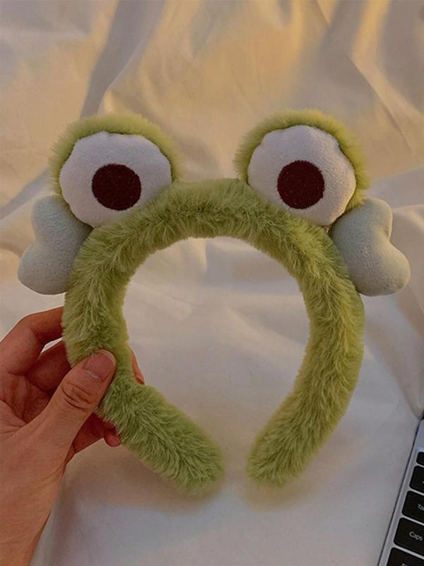 Cute Frog Design Plush Hair Hoop, 2024 New Style Fashionable Hair Accessories for Women & Girls, Lovely Hairwear for Daily Used Hairstyles Ideas