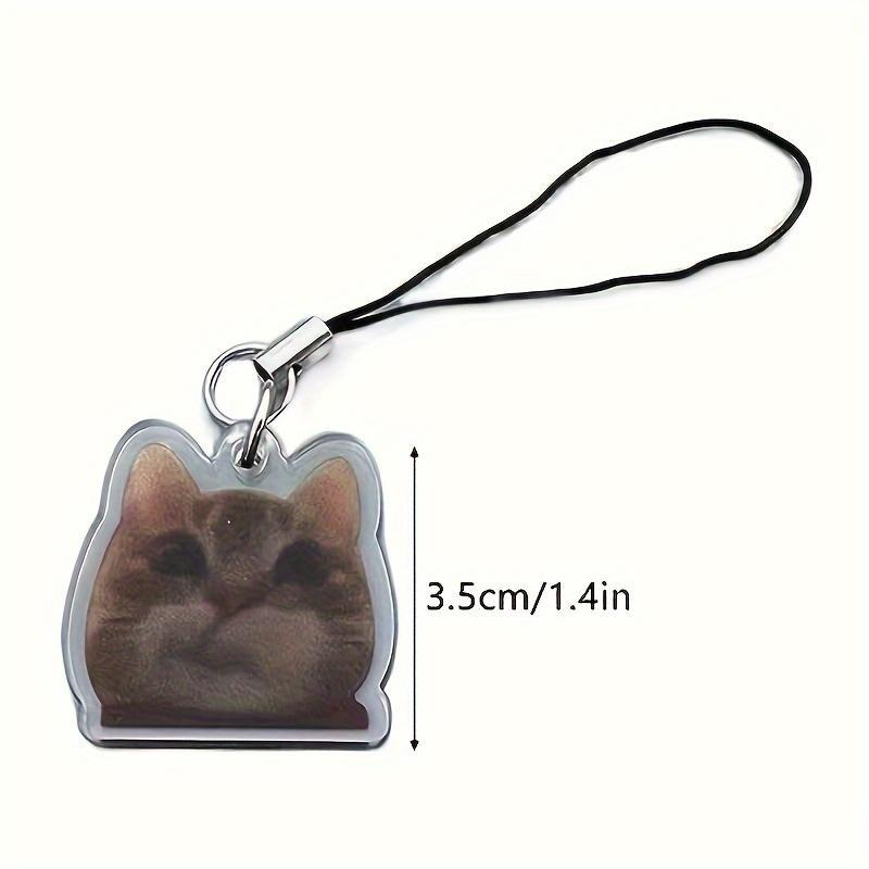 Cute Cat Design Keychain, 7 Counts set Funny Cute Cat Keychain, Keychain Phone Pendant, Bag Charm, Car Interior Decorative Accessories