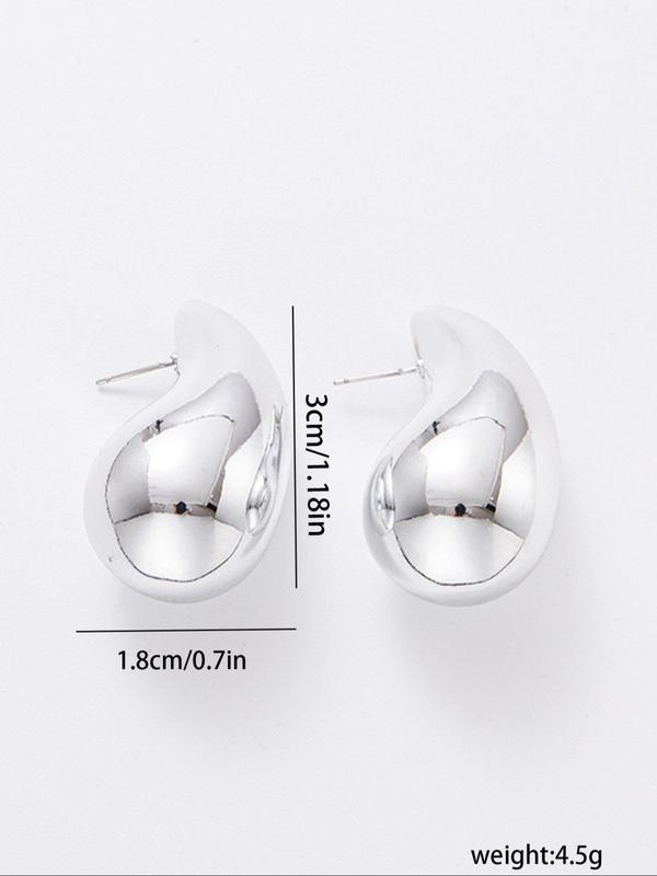 Elegant Water Drop Shaped Stud Earrings for Summer, Fashionable Minimalist Dainty Matching Jewelry for Women, Female Classic Fashion Accessories for Daily Wear