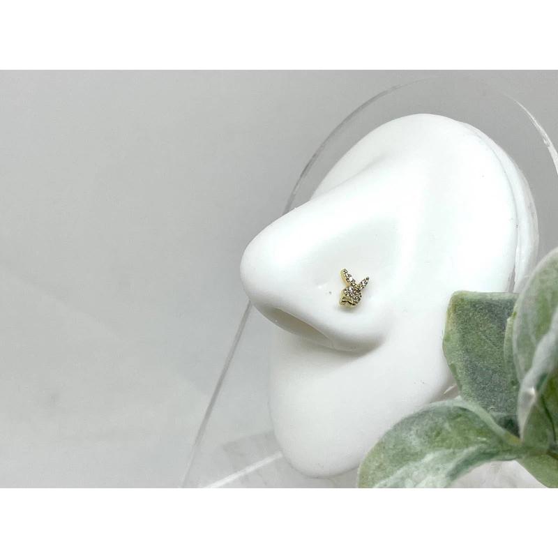 Bunny Nose Ring - CZ Nose Stud