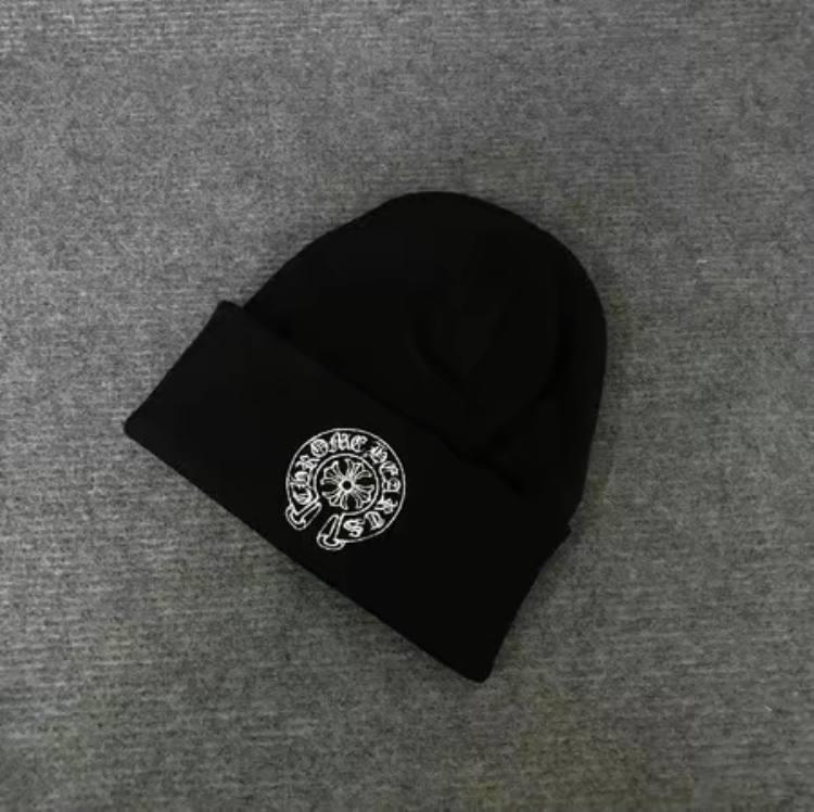 Chrome Hearts Simple Ins Style Beanie Hat for Men and Women with Letters Embroidery, Suitable for Autumn Street Wear and Outdoor Sports