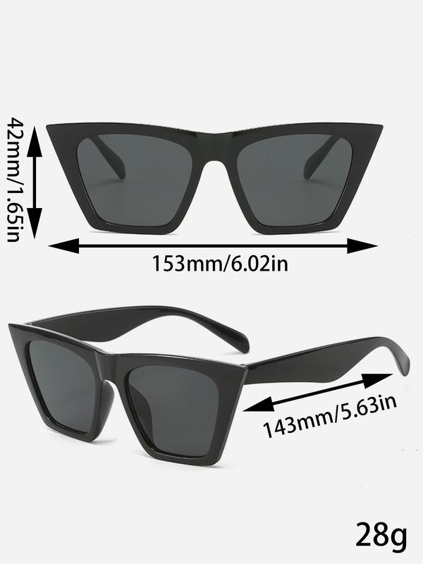 Unisex Large Cat Eye Fashion Sunglasses (1 Pair), Trendy Sunglasses for Summer Vacation Beach Travel, Fashion Accessories for Men & Women