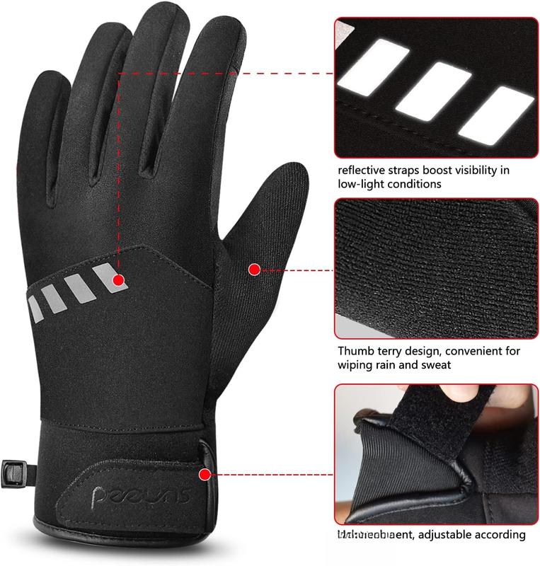 Winter Gloves for MenWaterproof Thermal Gloves Cold Weather Running Gloves for Men Women, Touchscreen Mens Winter Gloves for Running Cycling Hiking Driving