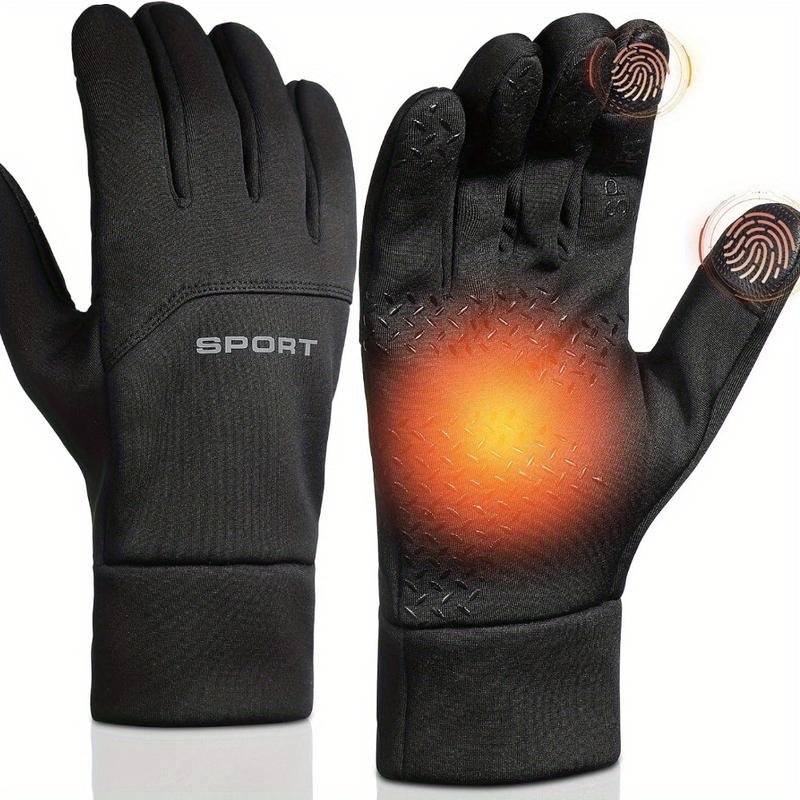 Men's and Women's Winter Windproof Waterproof Warm Touch Screen Gloves for Fitness Running Cycling