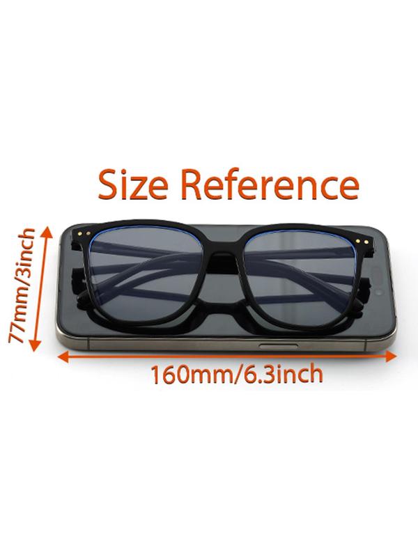 Simple Eyeglasses for Everyday Use (1 Pair), Basic Square Frame Fashion Eyeglasses, Fashion Eyeglasses for Daily Wear, Perfect for Student for Daily Use