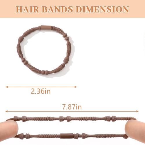 20 PCS Boho Hair Ties, Bracelets for Thick or Thin Hair, 5 Styles Ponytail Holders, No-Damage, Neutral Color