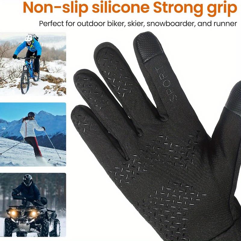 Men's and Women's Winter Windproof Waterproof Warm Touch Screen Gloves for Fitness Running Cycling