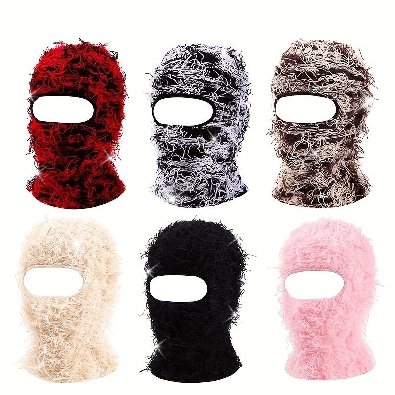 Distressed Tassel Cool Ski Mask Hip Hop Windproof Knit Hats Unisex Beanies Elastic Coldproof Balaclava For Women & Men