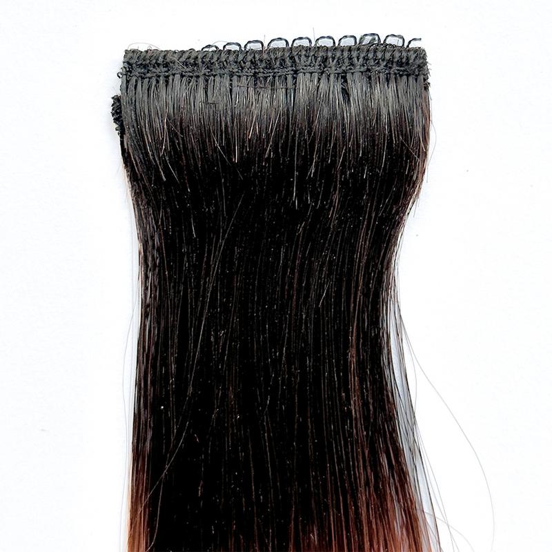 SuperNova Black Root Ombre Colored Clip-in Hair Extensions - 100% Human Hair, Straight & Handmade, Natural Look, Easy to Apply for Instant Style