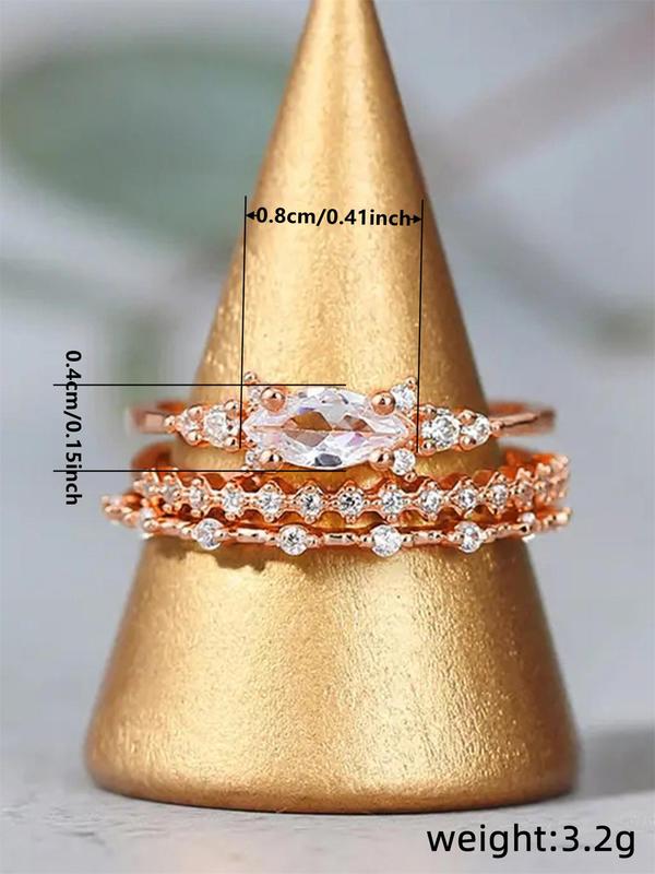 Fashion Rhinestone Decorated Ring, Elegant Promise Ring for Women, Casual Engagement Ring for Party, Daily Clothing Decor, Trendy All-match & Exquisite Jewelry for Birthday Gift