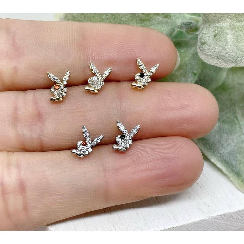 Bunny Nose Ring - CZ Nose Stud