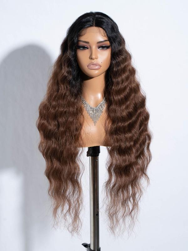 31 Inch Long Curly Wavy Lace Front Synthetic Wigs, Glueless Wigs for Women, Gorgeous Fluffy Wigs without Bangs for Cosplay, Or Costume Party, Striking Natural Fluffy Hai Anime Wigs for Fall Outfits & Fall Freshness Black Girl