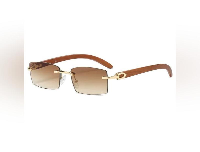 Rectangle Fashion Rimless Sunglasses