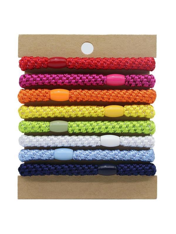 Colorful Hair Tie, Hair Accessories for Women & Girls, Minimalist Headwear Suitable for Thick Hair, Fashion Hair Accessories for Party, Daily Clothing Decor