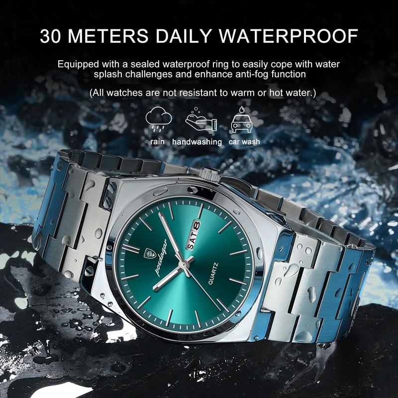 SMelody Big Steel Belt Men's Watch Water Proof Luminous