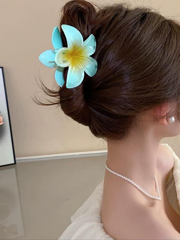 Cute Colorful Flower Shaped Hair Claws, Hairstyles Ideas, Casual Versatile Hair Claw Clips for Women & Girls, Minimalist Hair Accessories for Hairstyle Ideas, Fall Outfits, Fall Freshness