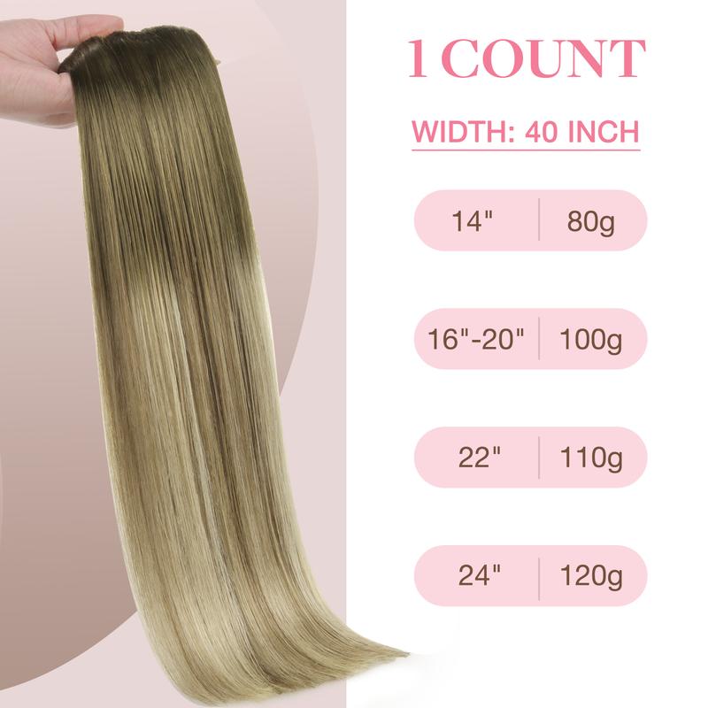 GOOGOO Sew In Weft Hair Extensions Human Hair Natural Straight