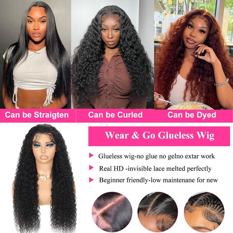 Bling Hair Glueless Wig Human Hair Deep Wave 6x4 5x5 Pre Cut Lace Wig Human Hair Ready To Wear Lace Closure Wigs for Women 13x4 13x6 Lace Front Wig