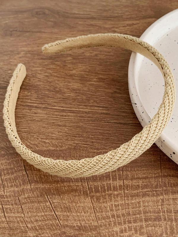 Solid Color Headband, Casual Versatile Hair Accessories for Women, Minimalist Headwear Suitable for Thick Hair, Fashion Hair Accessories for Party, Daily Clothing Decor