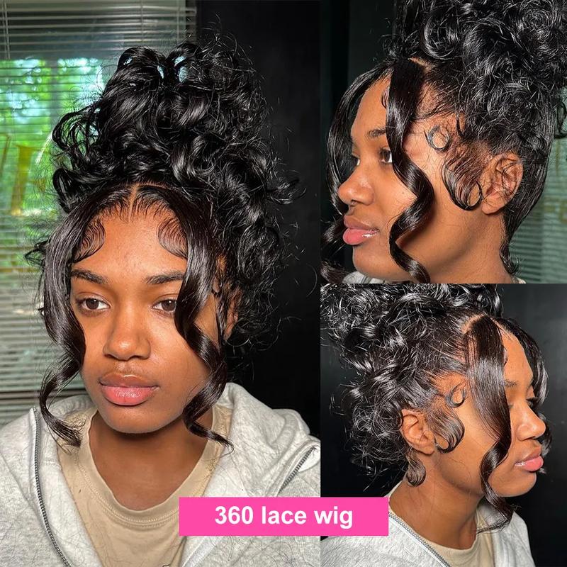 360 Transparent Body Wave Lace Front Human Hair Wig Pre Plucked Brazilian Remy Hair 24 26 Inch Water Wave Lace Frontal Wig For Women