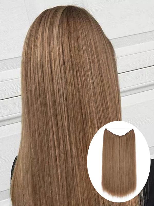 14 16 18 22 Inch Long Straight Hair Extension, Natural Invisible Fluffy Hair Extensions for Women, Synthetic Hairpiece for Daily & Party Hairstyle Ideas