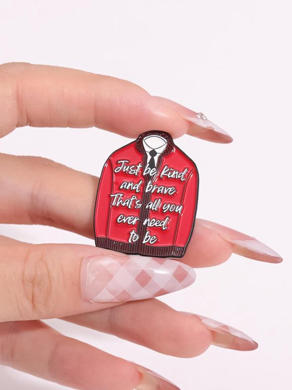 Creative Slogan Enamel Pin, Just Be Kind and Brave That's All You Need Brooch, Fashion Accessories for Women & Men, Trendy All-match & Exquisite Brooch for Birthday Gift