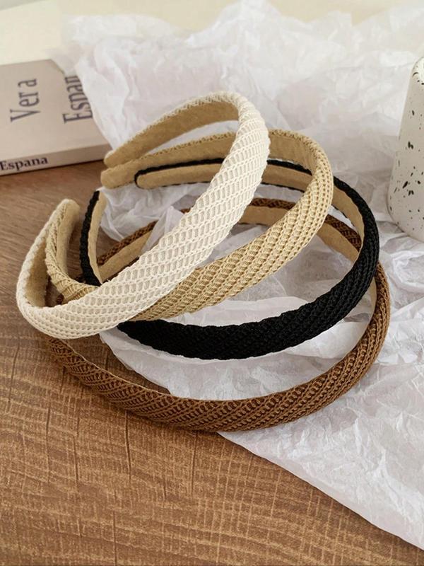 Solid Color Headband, Casual Versatile Hair Accessories for Women, Minimalist Headwear Suitable for Thick Hair, Fashion Hair Accessories for Party, Daily Clothing Decor