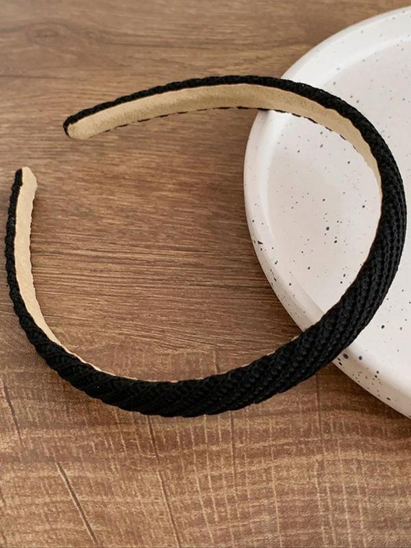Solid Color Headband, Casual Versatile Hair Accessories for Women, Minimalist Headwear Suitable for Thick Hair, Fashion Hair Accessories for Party, Daily Clothing Decor