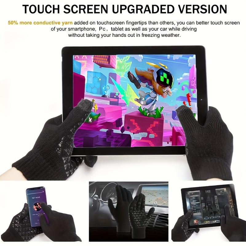 USB-Powered Heated Gloves - Double-Sided, Touchscreen Compatible, Thick & Warm with Elastic Cuffs for Winter Outdoor Activities