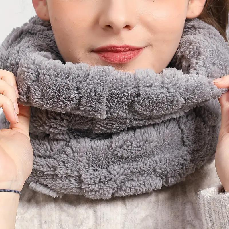 Solid Color Plush Neck Warmer, Soft Comfortable Neck Warmer, Neck Warmer for Women & Girls, Winter Outdoor Sports Accessories